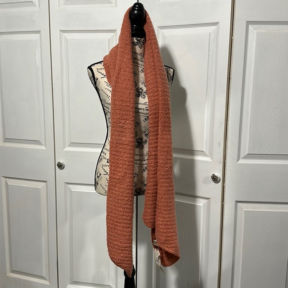 Free People Ripple Recycled Blend Blanket Scarf in "Terra Cotta" - Picture 5 of 11